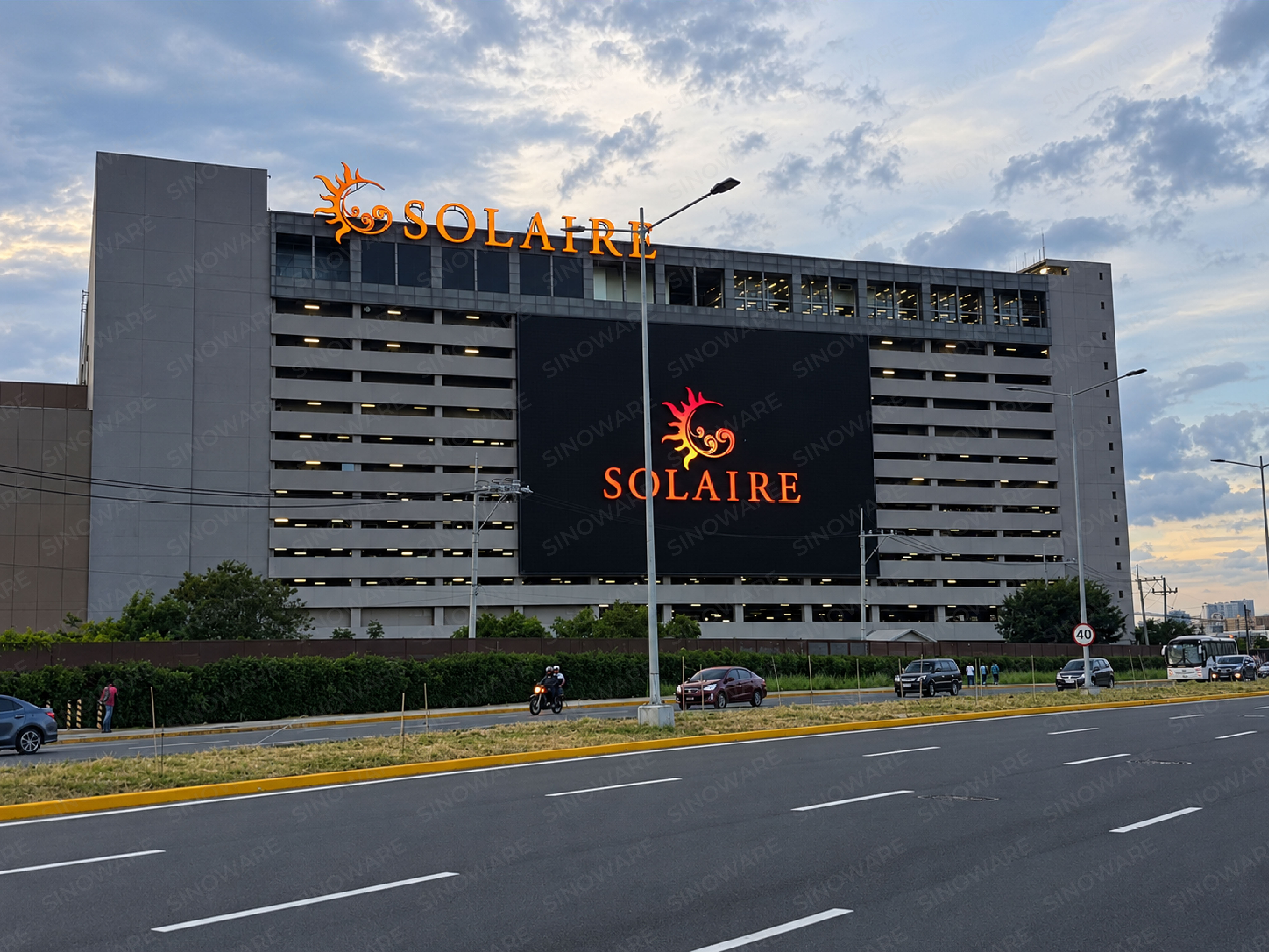 Solaire Roof Deck Signage